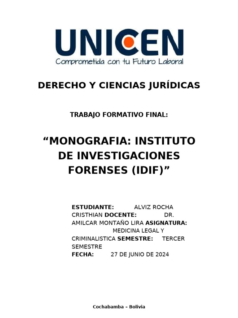 Instituto de Investigaciones Forenses IDIF | PDF | Jurisprudencia ...