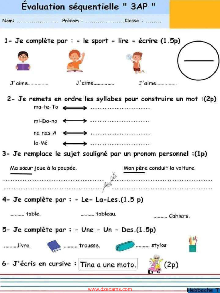 Dzexams 3ap Francais 305658 | PDF