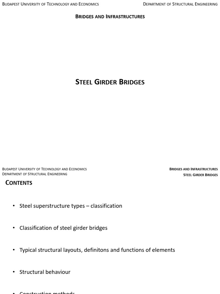 Week#5_Steel Girder Bridges (1) | PDF | Truss | Bridge