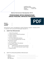 Formulir Angka Pengenal Importir Produsen (APIP)