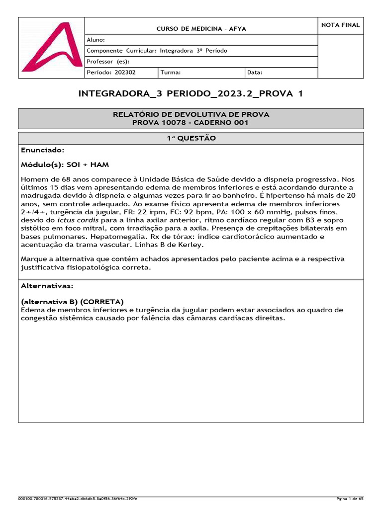 Integradora 3 P 2024 1 Devolutiva Caderno 1 Pdf Hipertensão Tabagismo