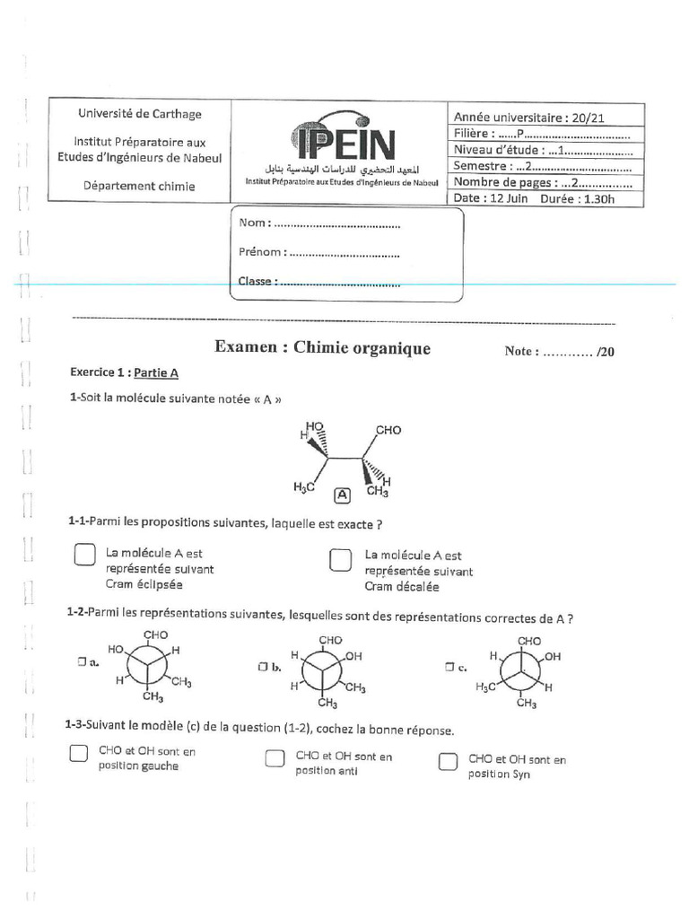 EX N2 Chi Org PC1 2020 | PDF