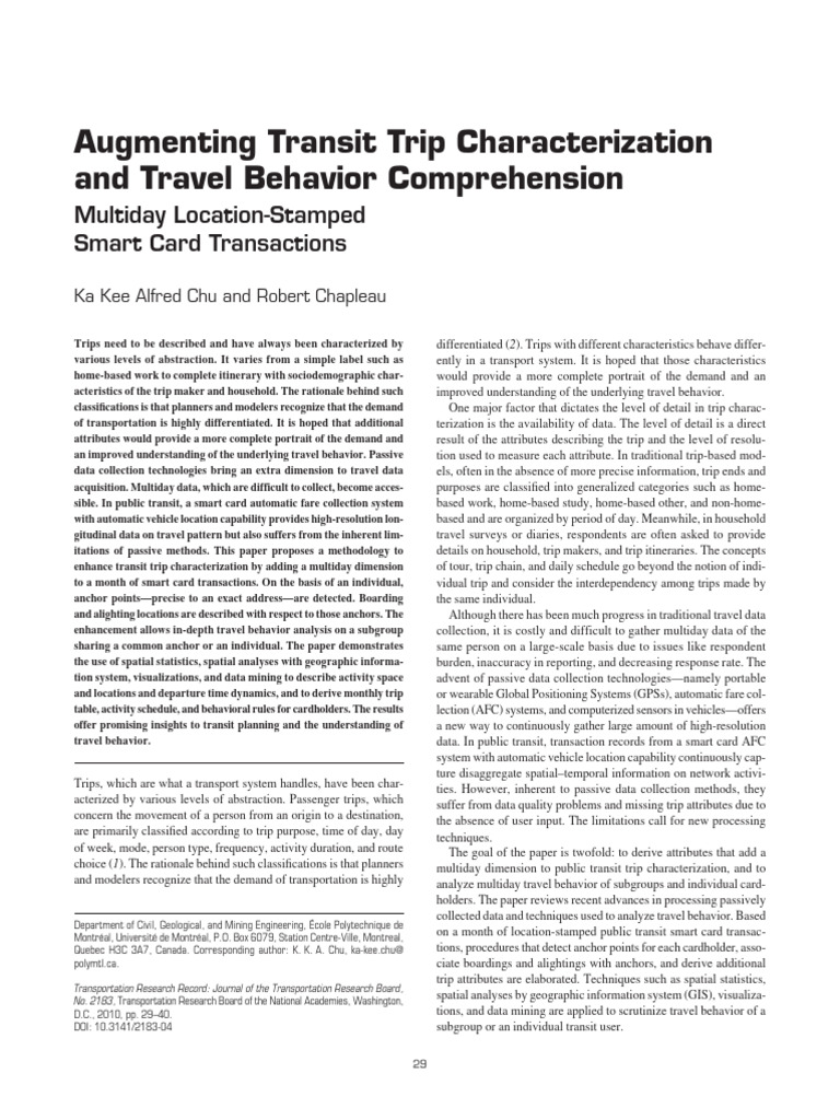 Enhancing Transit Trip Analysis with GPS Data | PDF | Spatial Analysis ...