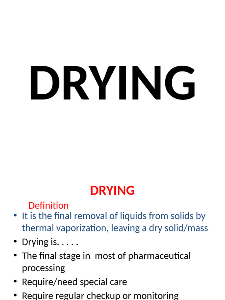Pharmaceutical Drying Techniques | PDF | Heat Transfer | Humidity