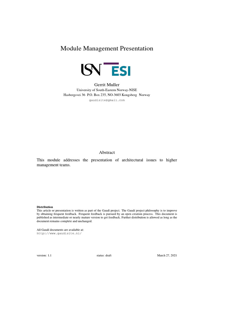 Module Management Presentation Paper | PDF | Return On Investment | Prices