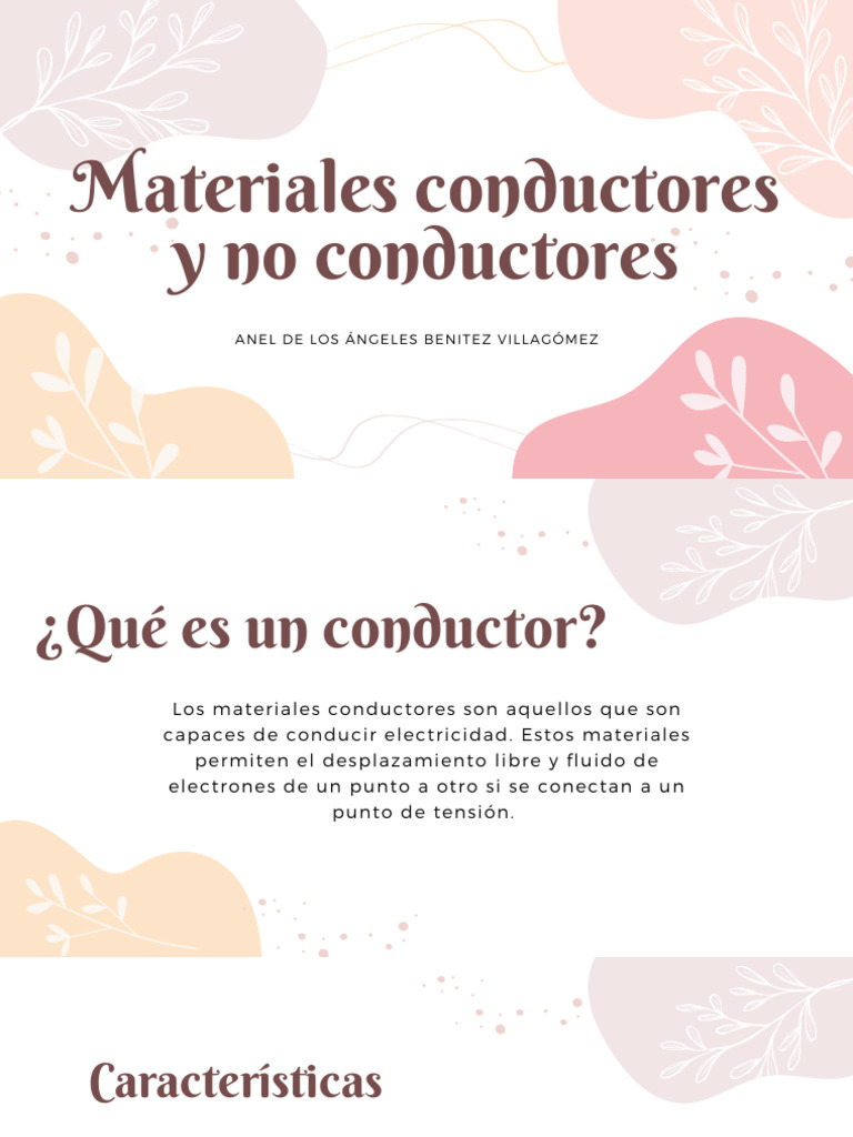 Materiales Conductores y No Conductores | PDF | Conductor electrico ...