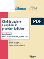 Ghid de Audiere a Copilului in Activitatea Judiciara