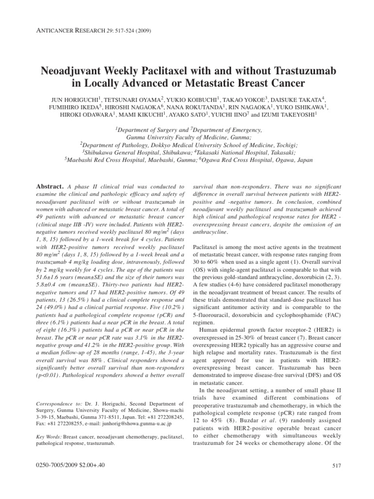 517 Full | PDF | Breast Cancer | Medical Specialties
