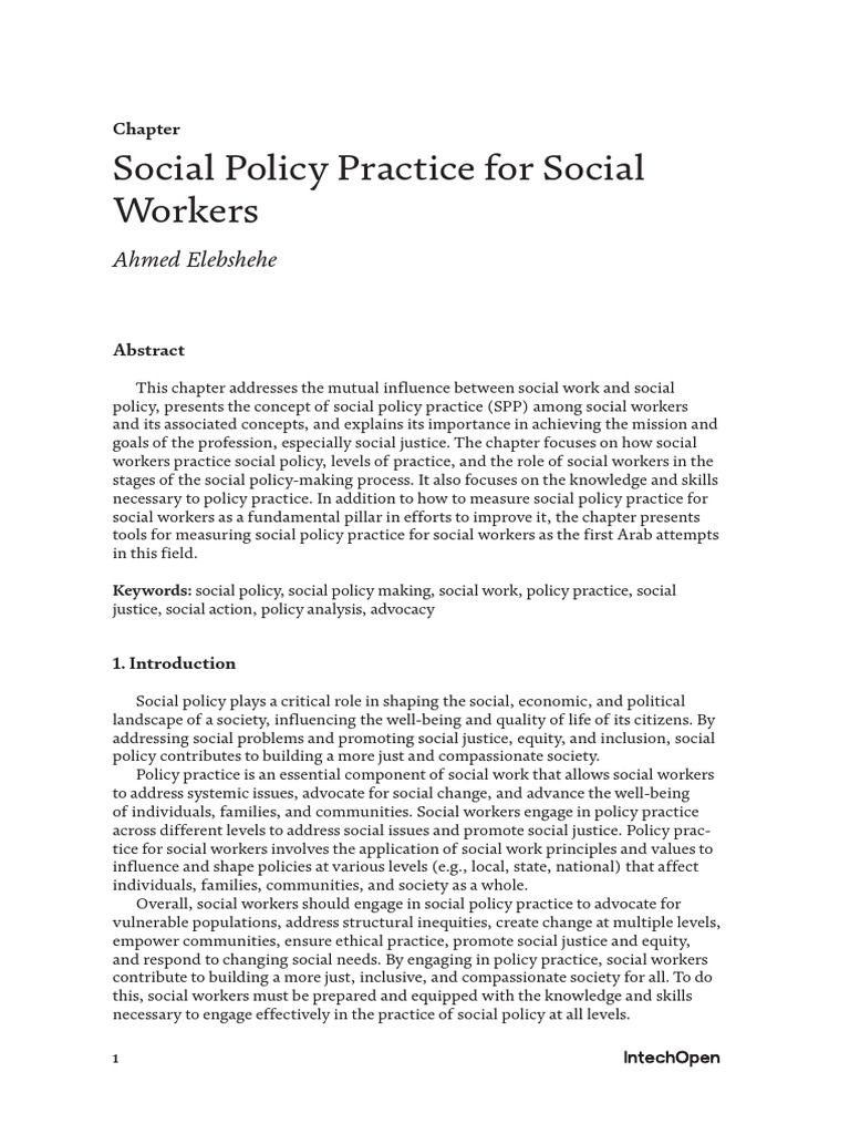 Social Policy Practice For Social Workers | PDF | Social Work | Policy