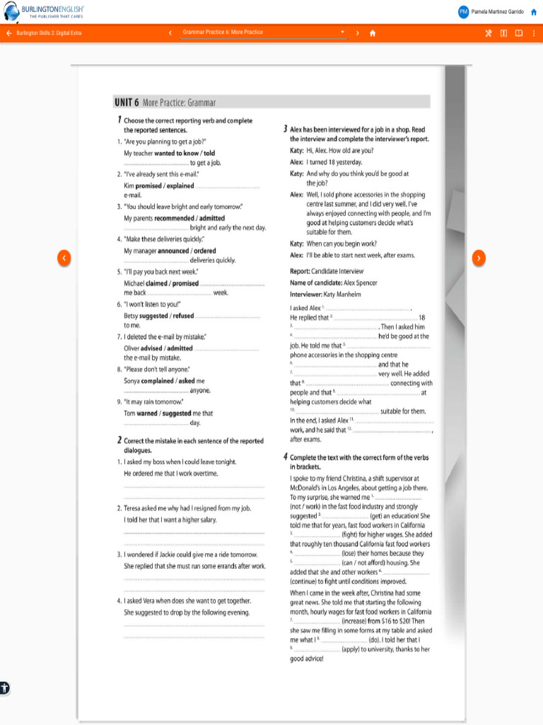 Skills 2 U6 Grammar MP | PDF