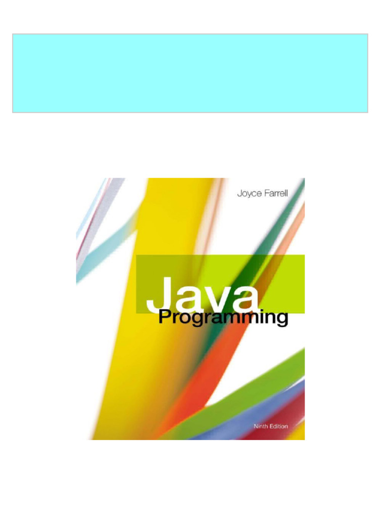 (FREE PDF Sample) Java Programming Joyce Farrell Ebooks | PDF
