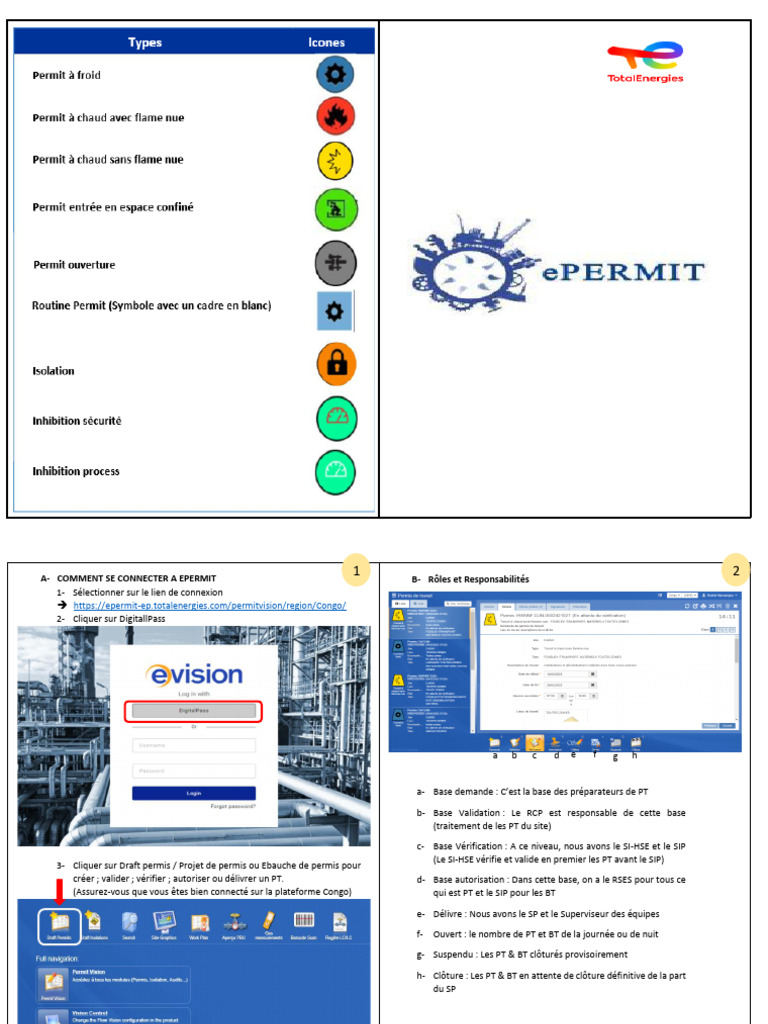 Guide de connexion et création de PT ePermit | PDF | Informatique | Risque
