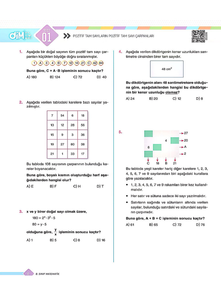 Dim Test 01 1 | PDF