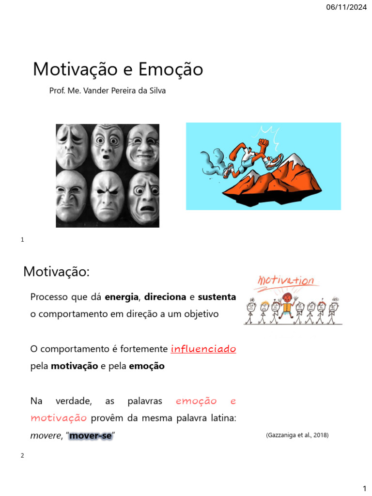 O Significado da Motivação e Emoção | PDF | Motivacional | Motivação