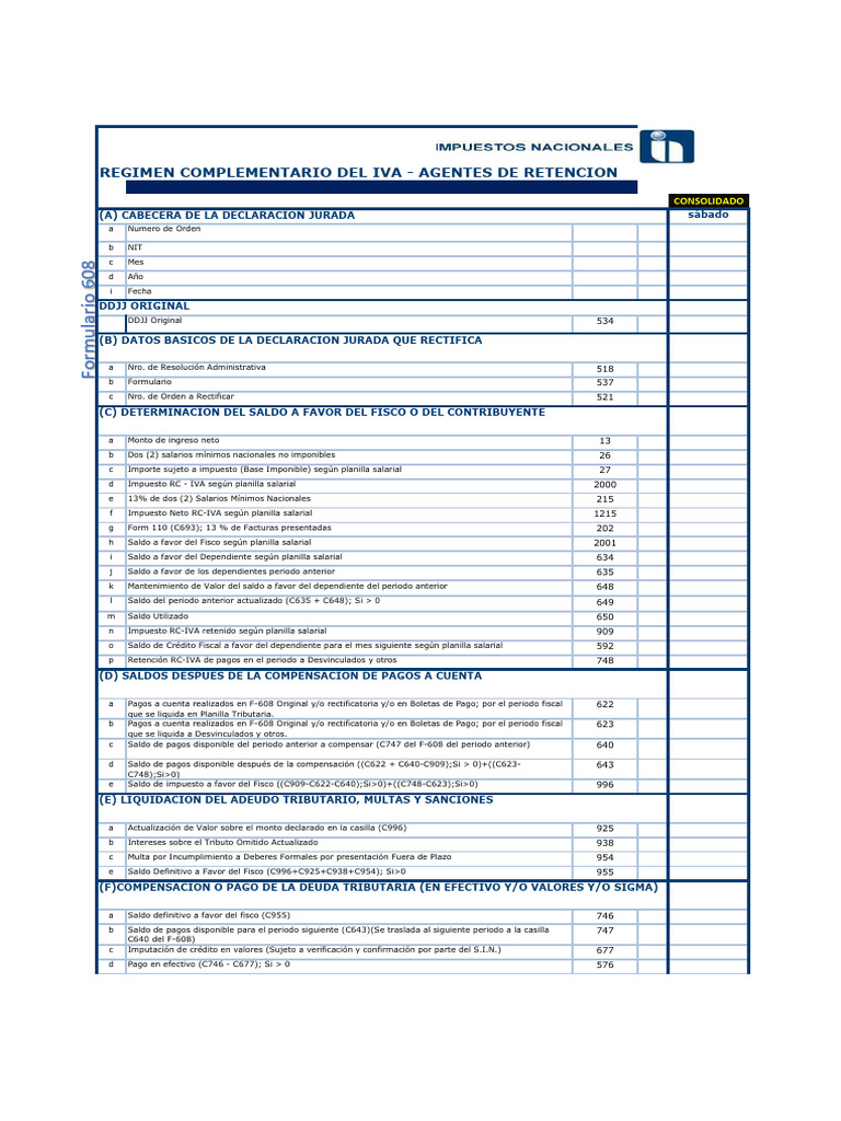 Form 608 | PDF | Impuestos | Economias