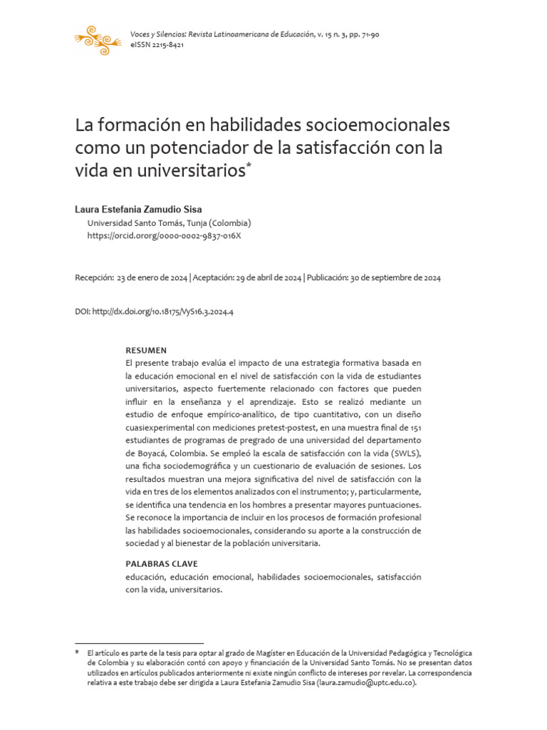 Formación en Habilidades Socioemocionales | PDF | Las emociones | Bienestar