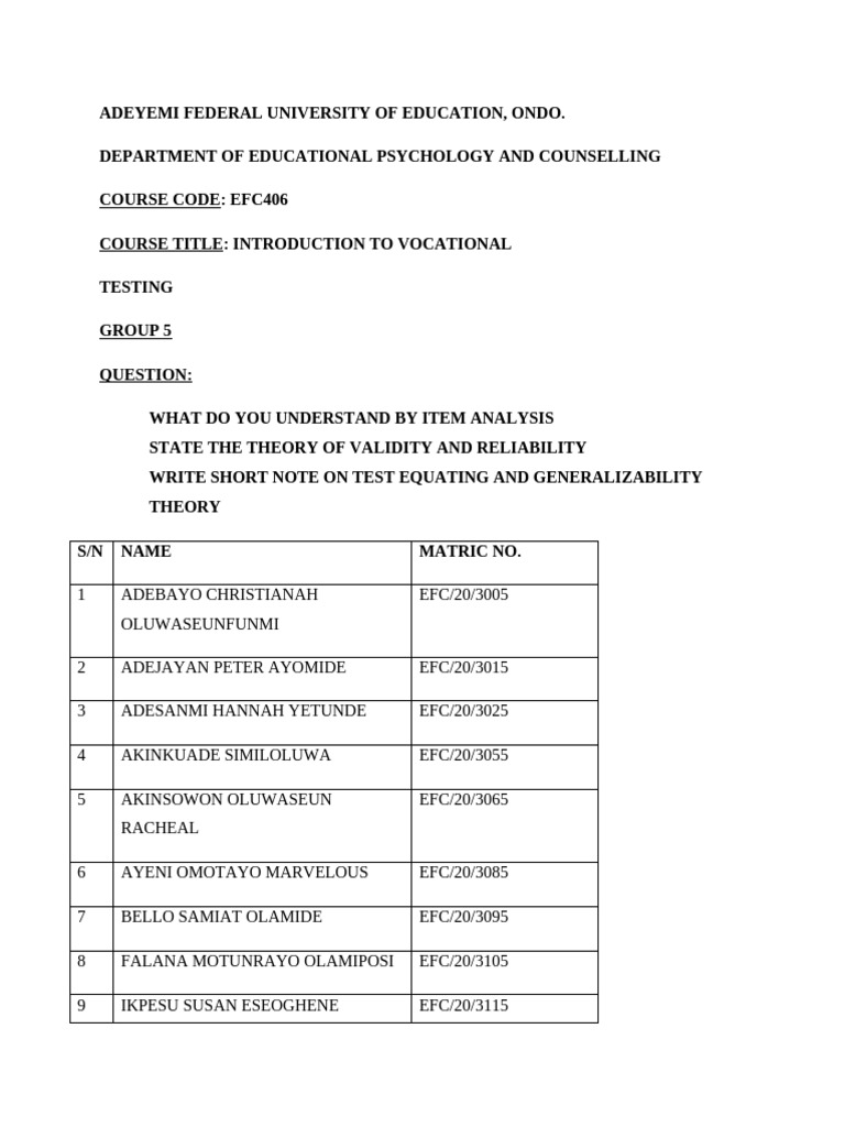 Effect of Counseling Intervention On The Academic Performance of ...
