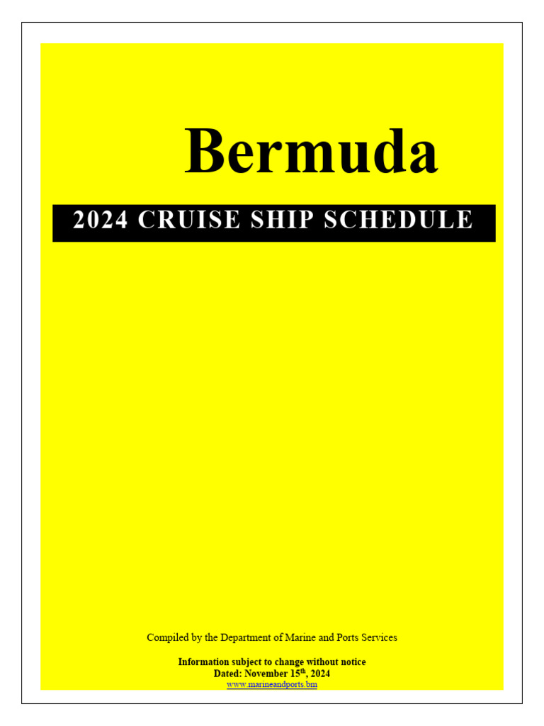 2024 Bermuda Cruise Schedule | PDF | Cruise Ship | Cruise Lines