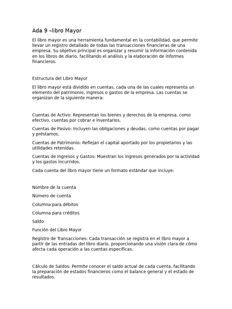 Ada 9 y 10 Contabilidad | PDF | Contabilidad | Economias