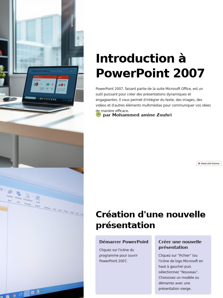 Guide PowerPoint 2007 pour Débutants | PDF | Microsoft Powerpoint ...