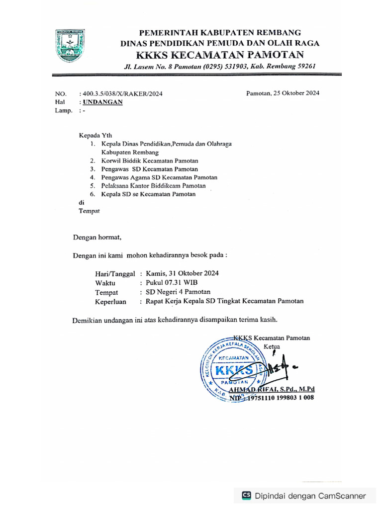 Undangan RAKER | PDF