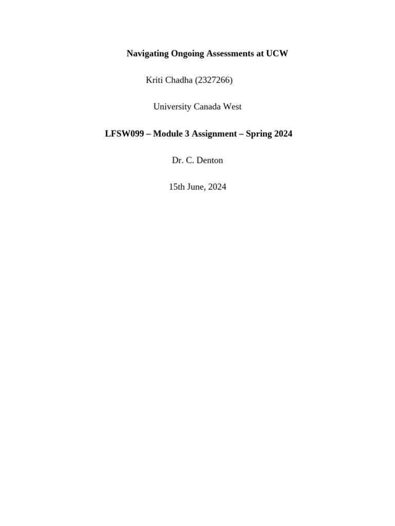 Benefits and Challenges of UCW Assessments | PDF