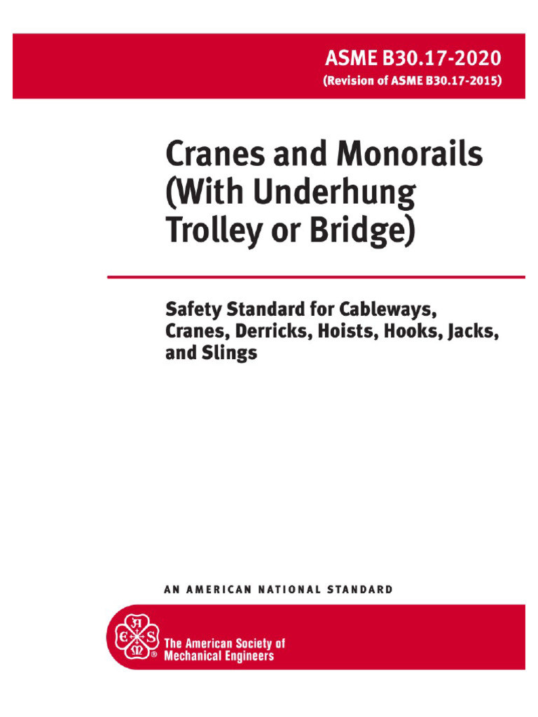 Asme B30.17 2020 (01-34) | PDF | Crane (Machine) | Brake