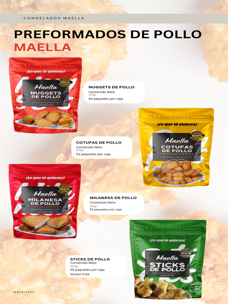 Productos Congelados Maella de Pollo | PDF