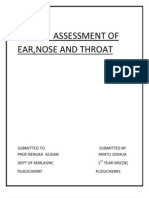 Ear, Nose, Throat Health Assessment