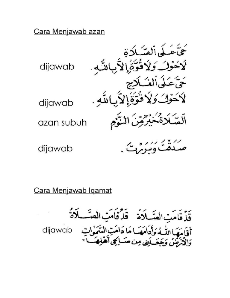 Jawab Azan Sunnah