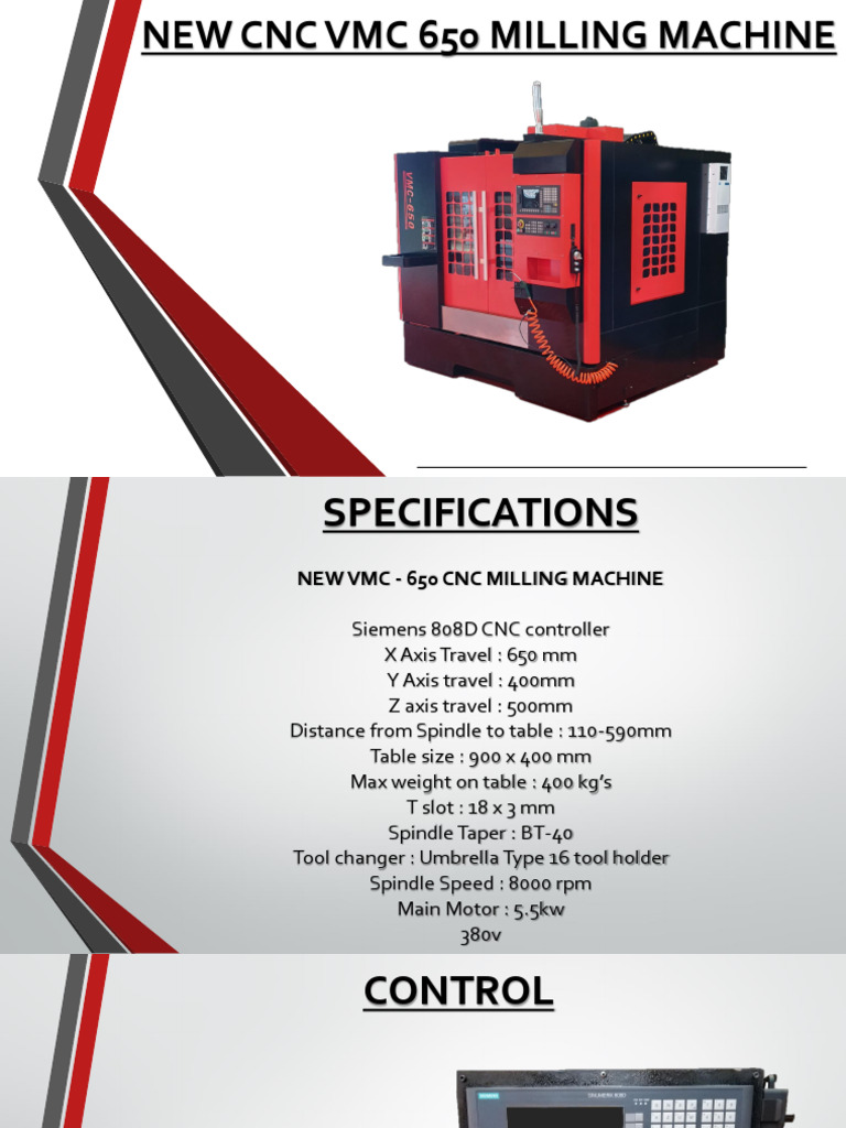CNC Milling VMC 650 | PDF