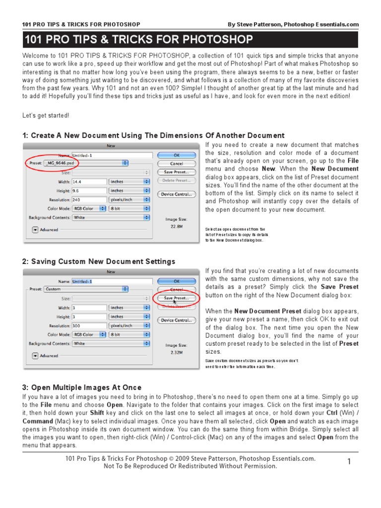 101 Pro Tips and Tricks | PDF | Adobe Photoshop | Computer Keyboard