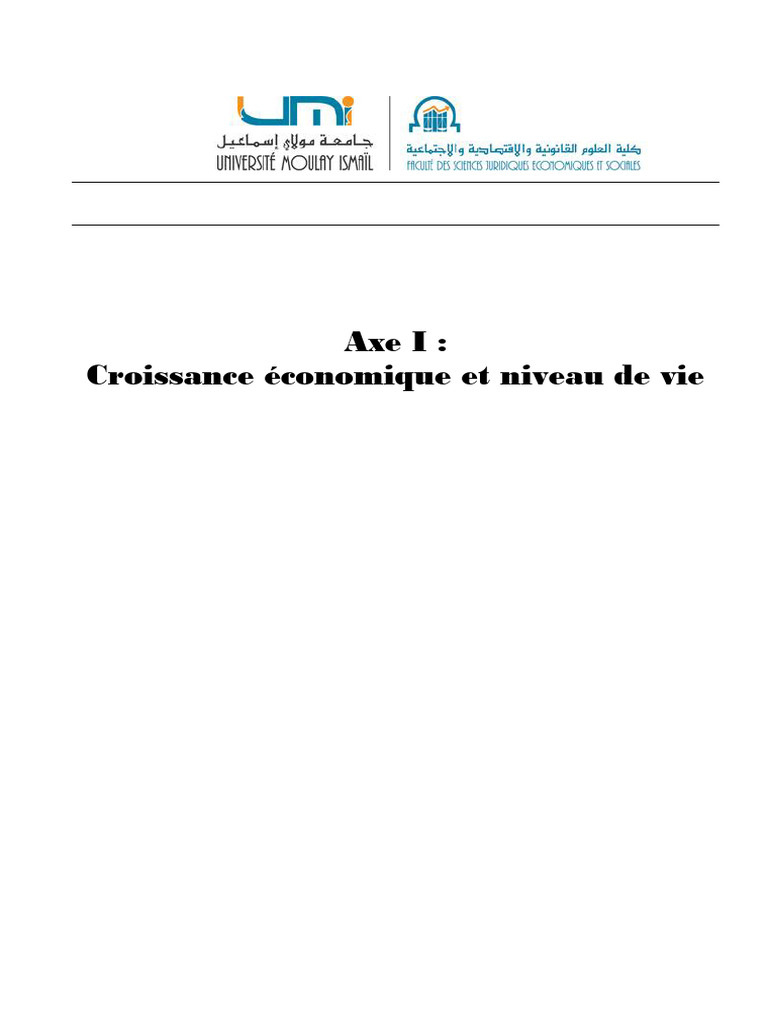 Croissance économique et niveau de vie | PDF | Croissance économique ...