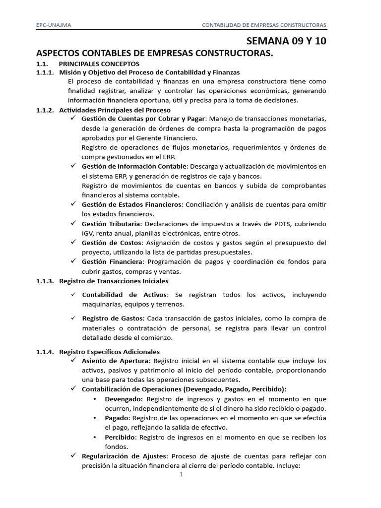 Contabilidad para Empresas Constructoras | PDF | Contabilidad ...