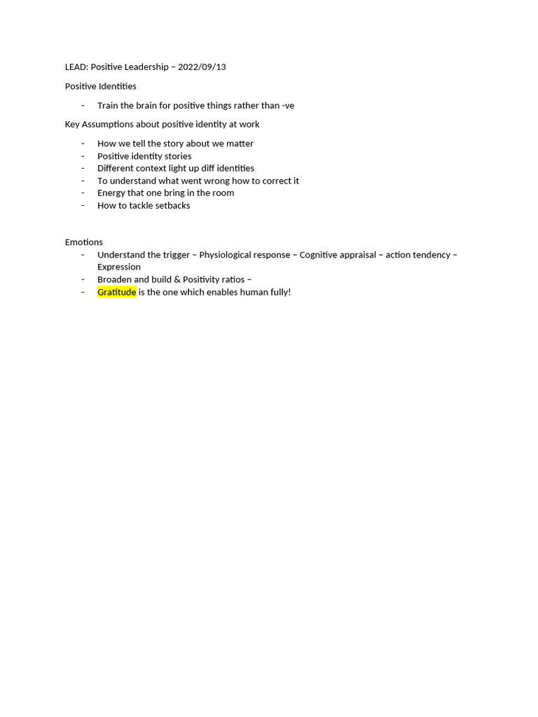 LEAD Positive Leadership | PDF