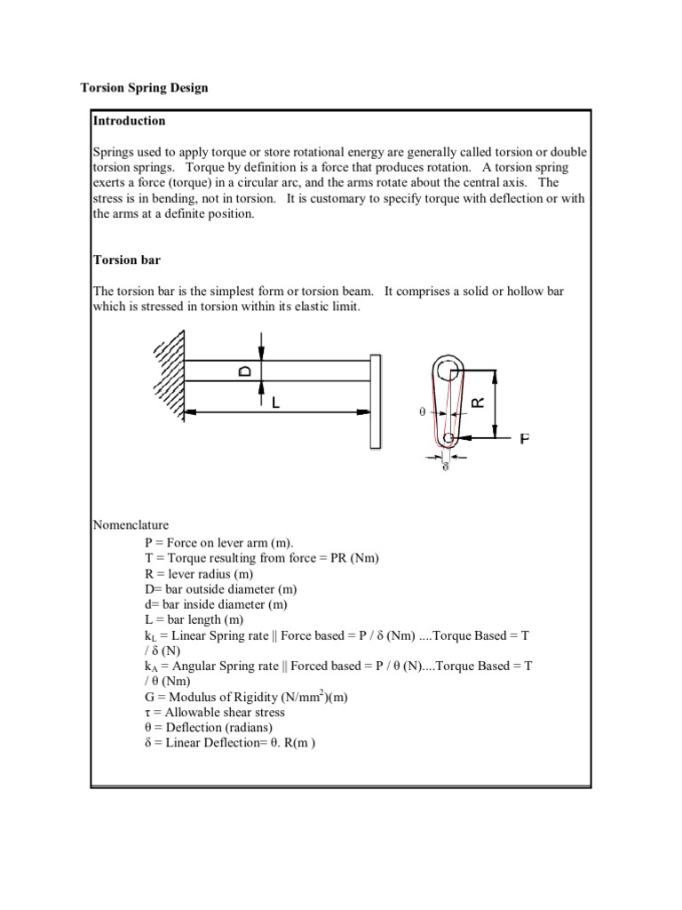 Torsion Spring Design PDF