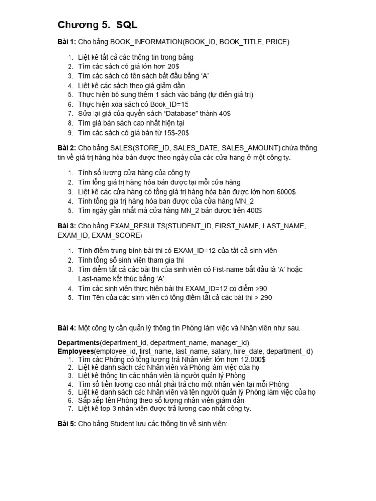 Chuong 5 | PDF