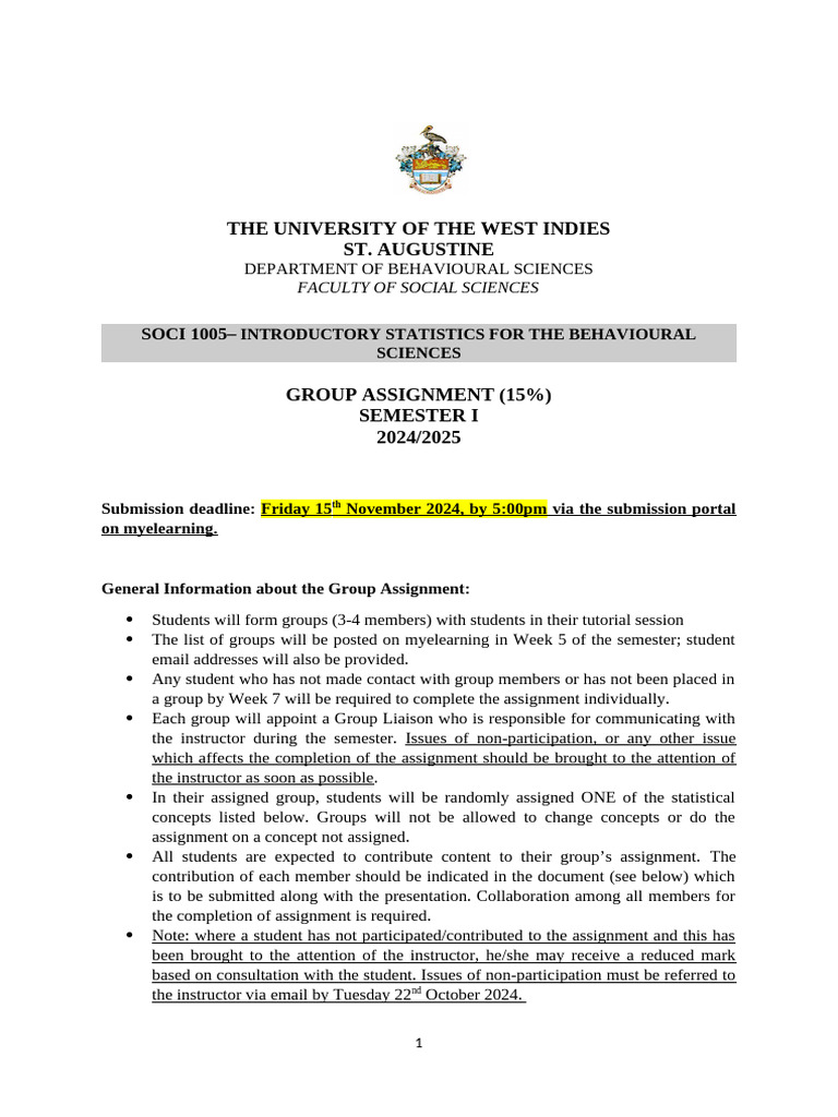 SOCI 1005 - Group Assignment Sem 1 2024-2025 | PDF | Survey Methodology ...