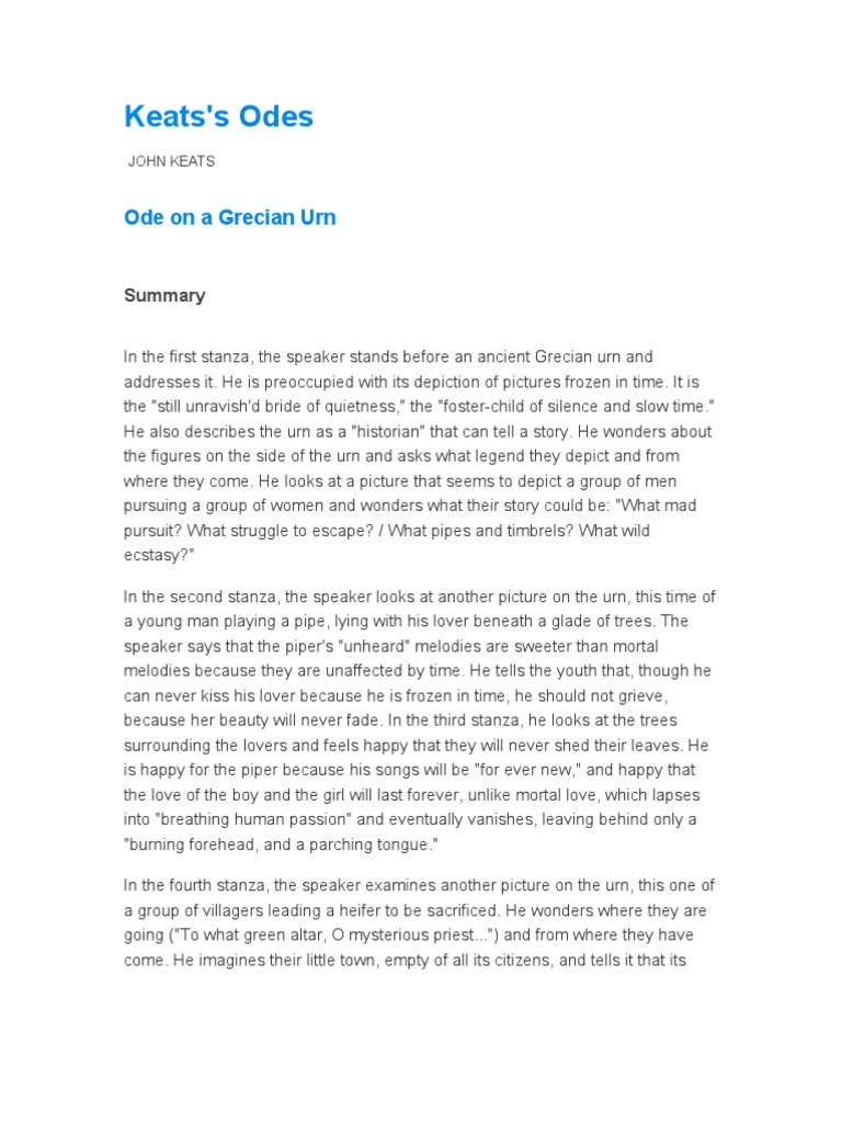 Ode on a grecian urn thesis statement 06 image