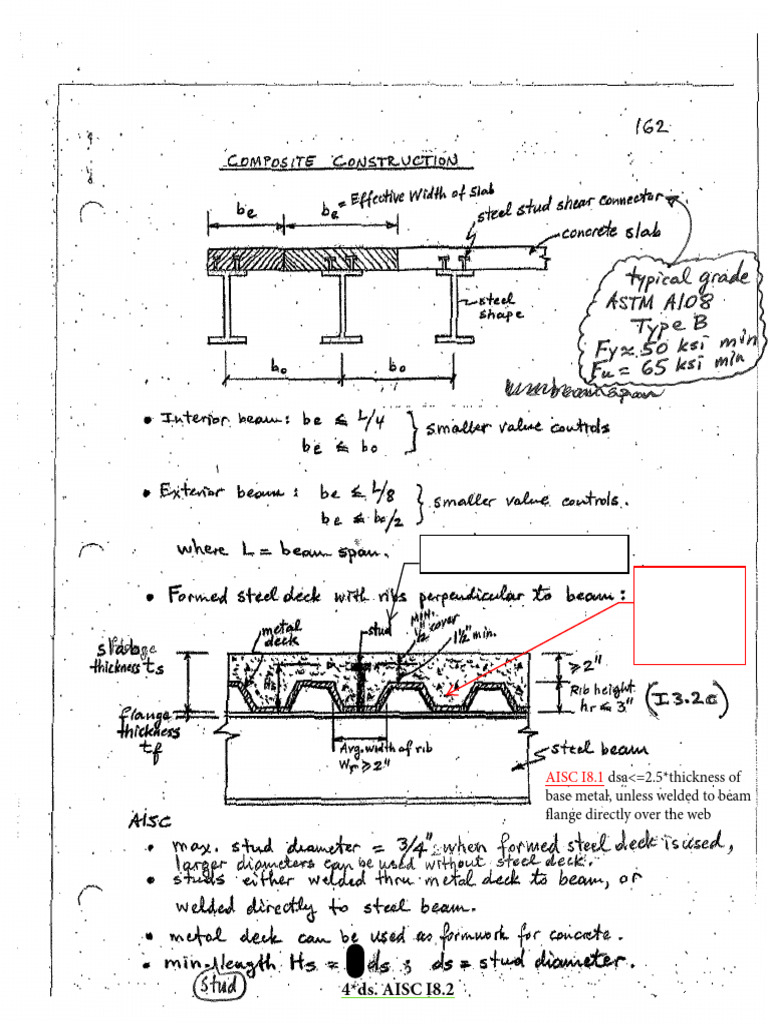 AISC I8.2 Composite Beam Design Guide | PDF | Building Engineering ...