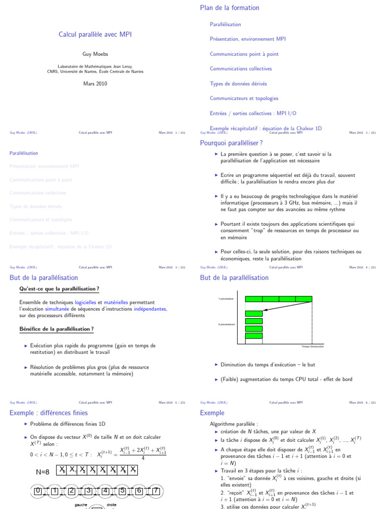 Parallélisation avec MPI : Guide Pratique | PDF | Parallélisme ...