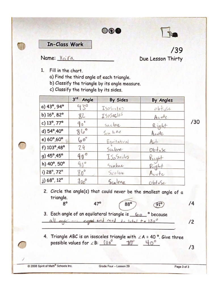 In-Class Work - Lesson 30 | PDF