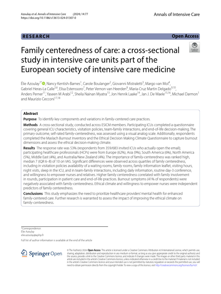 2024 Article 1307 | PDF | Intensive Care Unit | Occupational Burnout