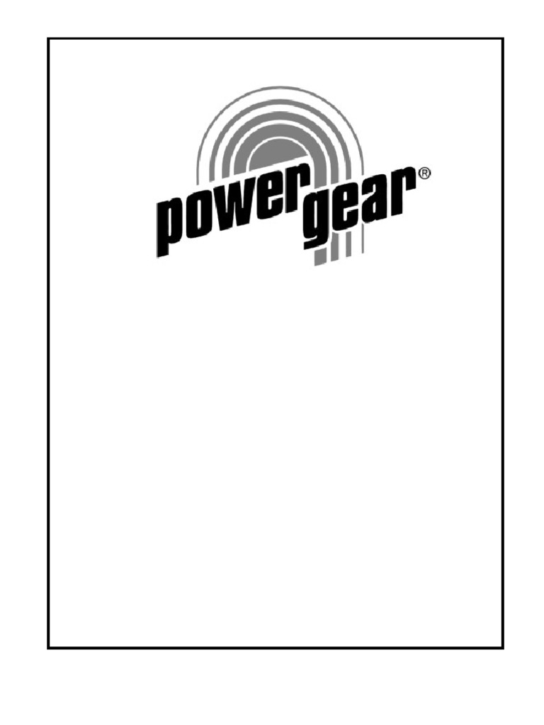 Power Gear Fleetwood Motorhome Slide Out Systems Operations Manual 82