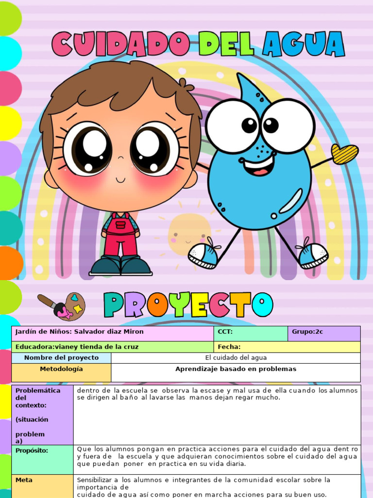 Dibujo del Cuidado del Agua Infantil | PDF | Color | Educación de la ...