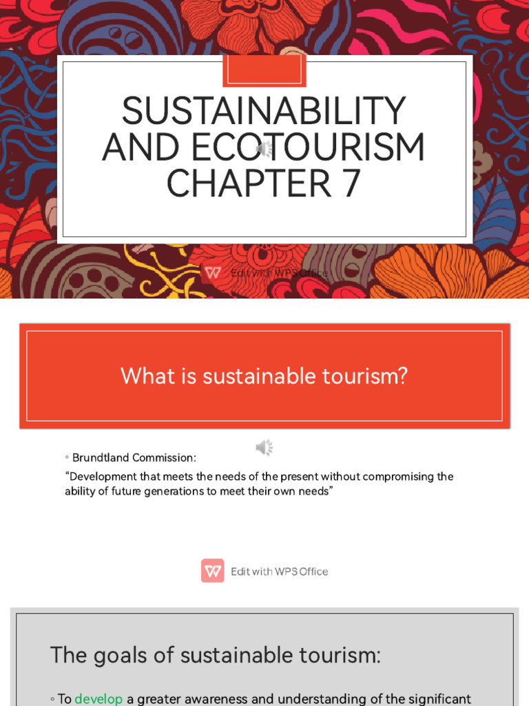 Sustainable Tourism and Ecotourism Insights | PDF | Sustainability | Water