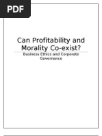 Can Profitability & Morality Co-Exist