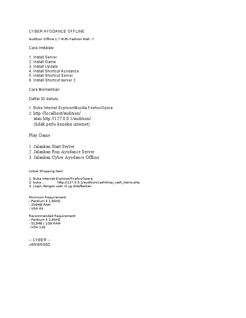 Install Note | PDF