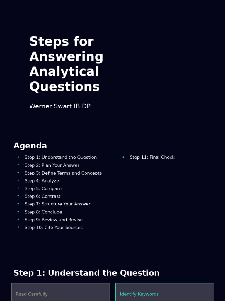 IB DP Analytical Answer Guide | PDF | Citation | Proofreading