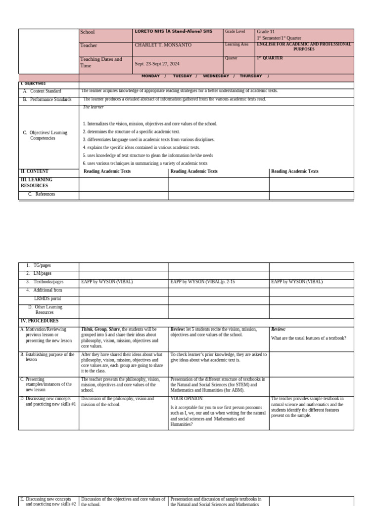 Toaz - Info Eapp DLL PR | PDF | Learning | Science